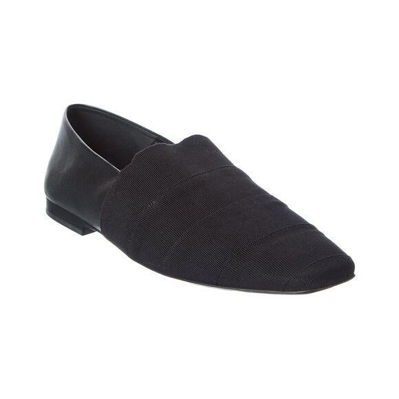Ferragamo Gros Grosgrain & Leather Loafer Black
